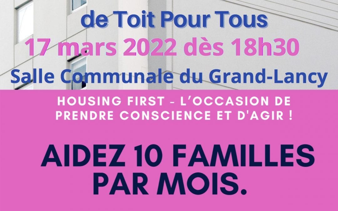 Repas de soutien TOIT POUR TOUS, le 17 mars 2022